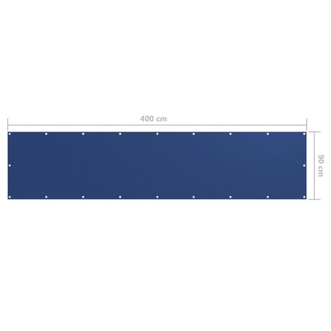 Balkonscherm 90x400 cm oxford stof blauw 5