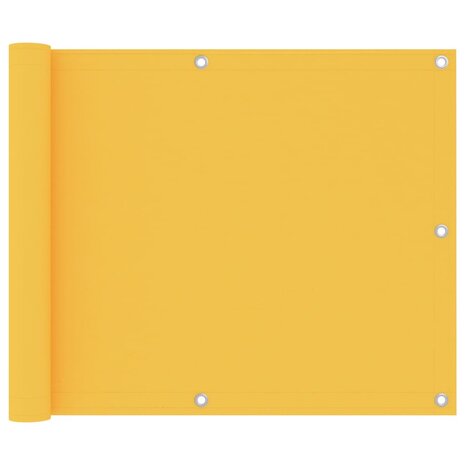 Balkonscherm 75x300 cm oxford stof geel 1