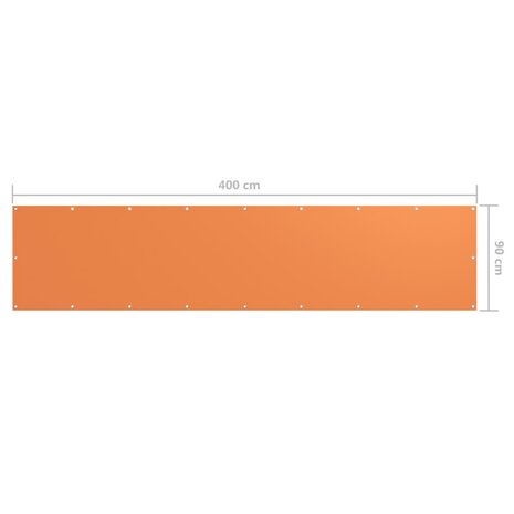 Balkonscherm 90x400 cm oxford stof oranje 5