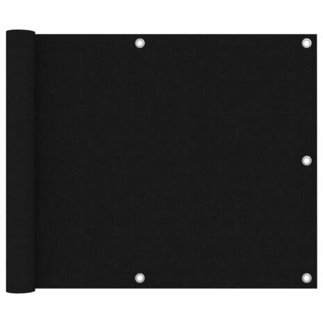 Balkonscherm 75x400 cm oxford stof zwart 1