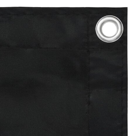 Balkonscherm 75x400 cm oxford stof zwart 3