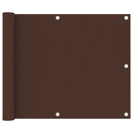 Balkonscherm 75x300 cm oxford stof bruin 1