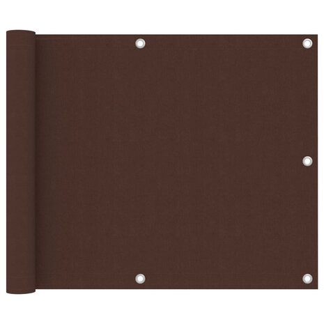 Balkonscherm 75x400 cm oxford stof bruin 1