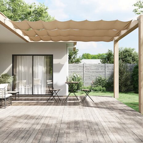 Luifel verticaal 60x360 cm oxford stof taupe 1