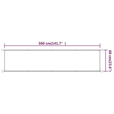 Luifel verticaal 60x360 cm oxford stof taupe 6
