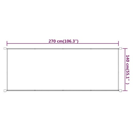 Luifel verticaal 140x270 cm oxford stof blauw 6