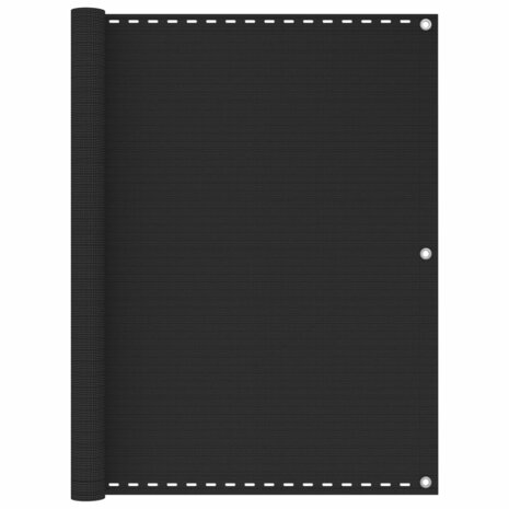 Balkonscherm 120x300 cm HDPE antracietkleurig 1
