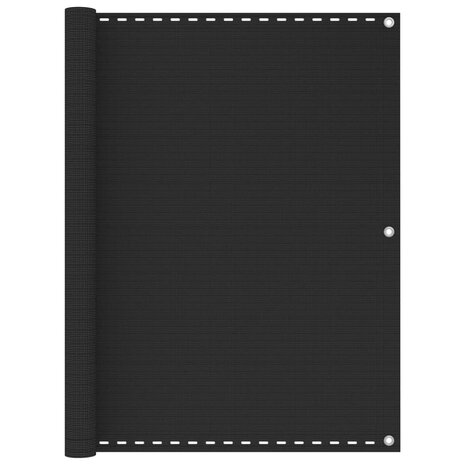 Balkonscherm 120x600 cm HDPE antracietkleurig 1