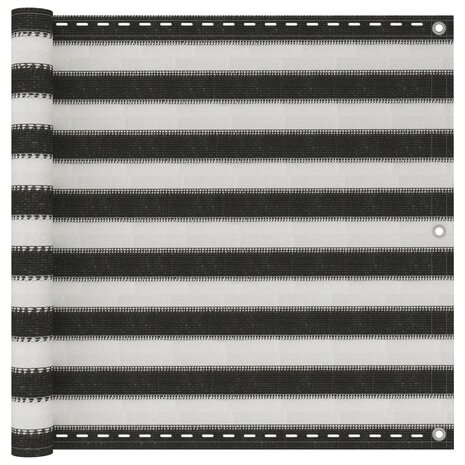 Balkonscherm 90x300 cm HDPE antracietkleurig en wit 1
