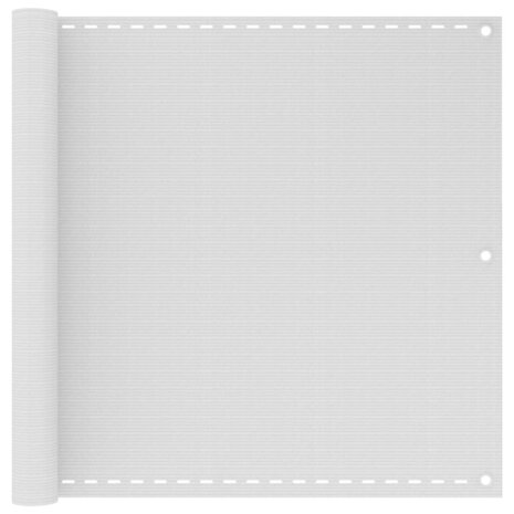 Balkonscherm 90x500 cm HDPE wit 1