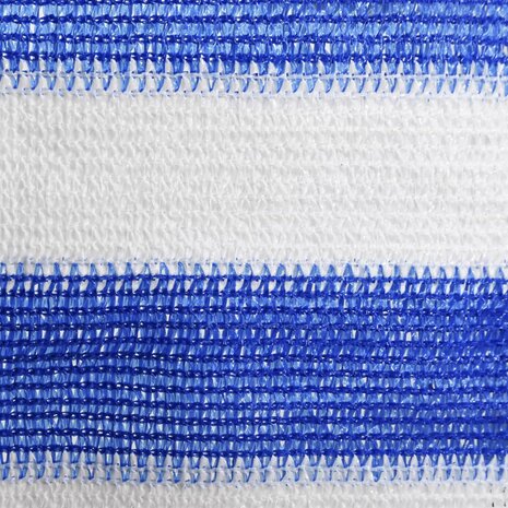 Balkonscherm 75x400 cm HDPE blauw en wit 3