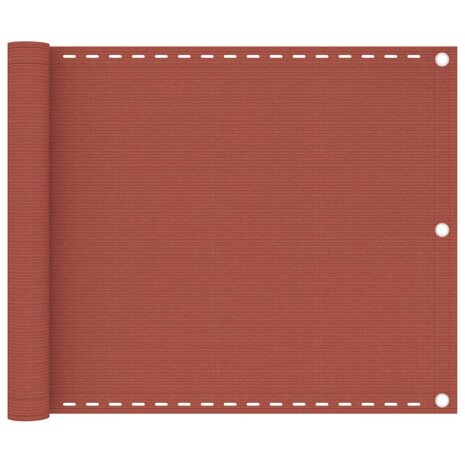 Balkonscherm 75x300 cm HDPE terracottakleurig 1