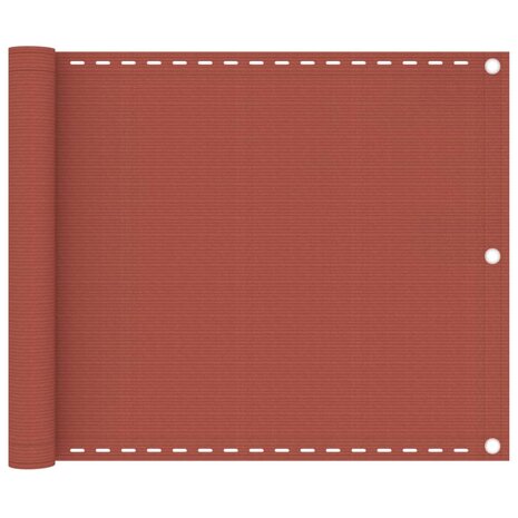 Balkonscherm 75x600 cm HDPE terracottakleurig 1