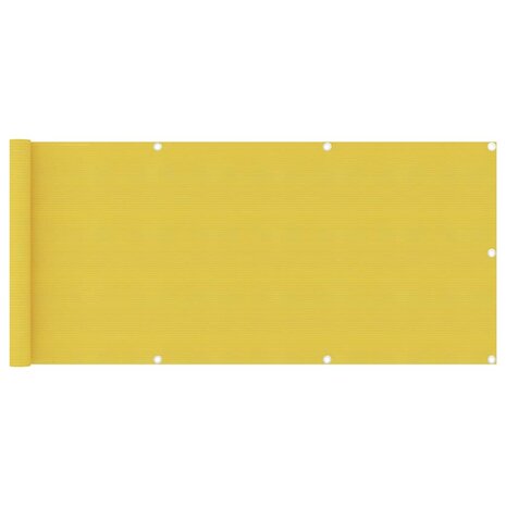 Balkonscherm 75x500 cm HDPE geel 1