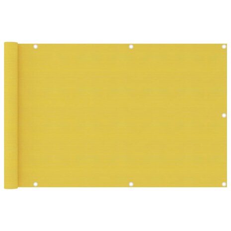 Balkonscherm 90x400 cm HDPE geel 1