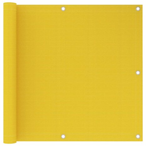 Balkonscherm 90x600 cm HDPE geel 1