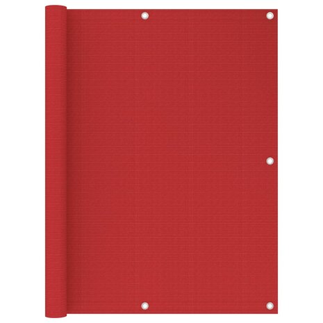 Balkonscherm 120x400 cm HDPE rood 1