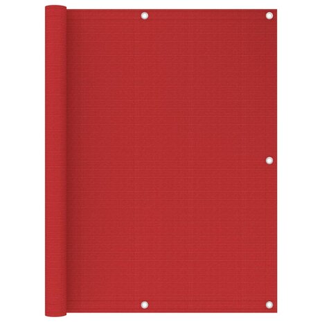 Balkonscherm 120x500 cm HDPE rood 1