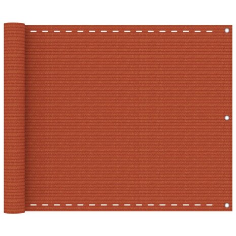Balkonscherm 75x300 cm HDPE oranje 1