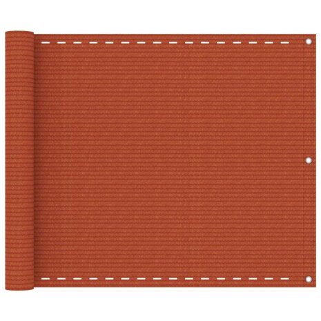 Balkonscherm 75x600 cm HDPE oranje 1