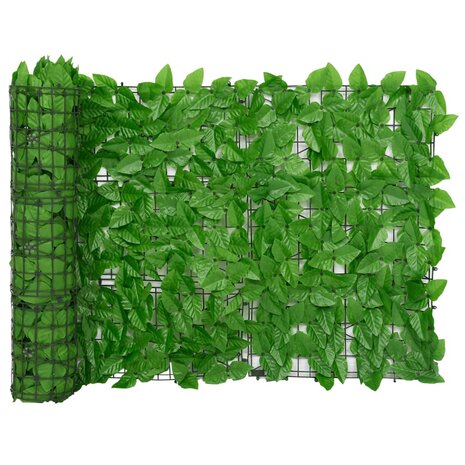 Balkonscherm met groene bladeren 200x75 cm 2