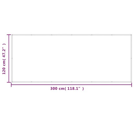Balkonscherm 120x300 cm 100% oxford polyester lichtgrijs 6