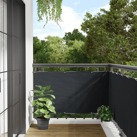 Balkonscherm Oxford textiel 75x400 cm antraciet 1