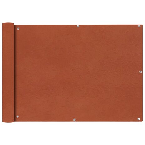 Balkonscherm Oxford textiel 75x400 cm terracotta 1