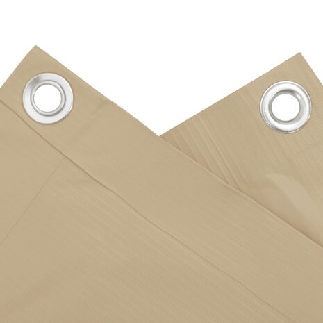 Balkonscherm Oxford textiel 75x400 cm beige 3