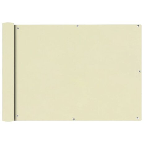 Balkonscherm Oxford textiel 75x400 cm crème 1