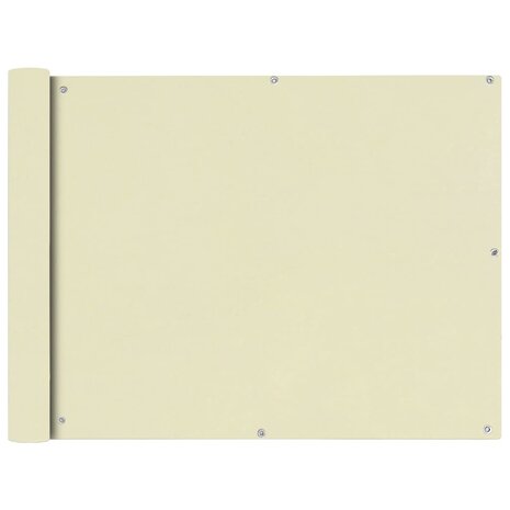 Balkonscherm oxfordtextiel 90x600 cm crème 1