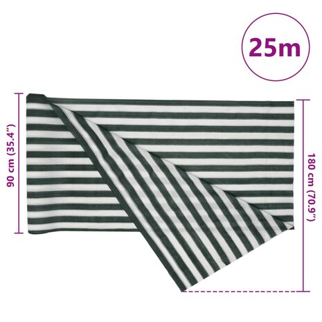 Privacynet 195 g/m² 1,8x25 m HDPE groen en wit 8