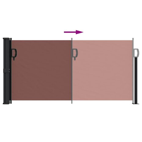 Windscherm uittrekbaar 100x300 cm bruin 5