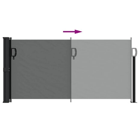 Windscherm uittrekbaar 100x300 cm antracietkleurig 5