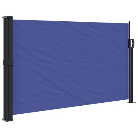 Windscherm uittrekbaar 117x300 cm blauw 2