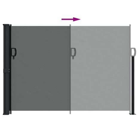 Windscherm uittrekbaar 140x300 cm antracietkleurig 5