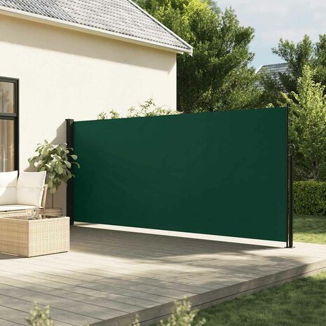 Windscherm uittrekbaar 160x300 cm donkergroen 1