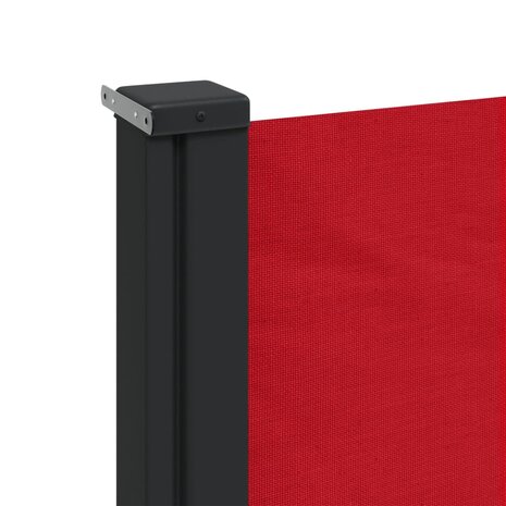 Windscherm uittrekbaar 120x600 cm rood 7