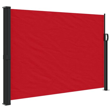 Windscherm uittrekbaar 140x600 cm rood 2