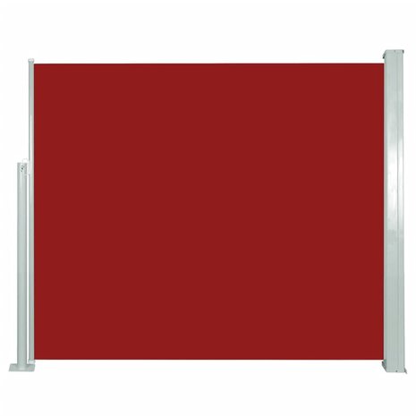 Windscherm uittrekbaar 120x300 cm rood 1