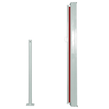 Windscherm uittrekbaar 120x300 cm rood 2