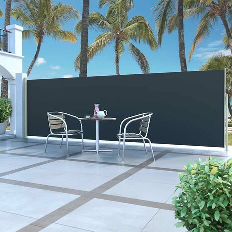 Windscherm uittrekbaar 160x500 cm blauw 1