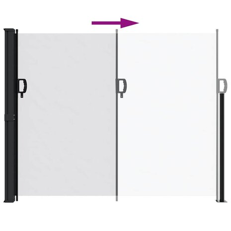 Windscherm intrekbaar 170x300 cm wit 5