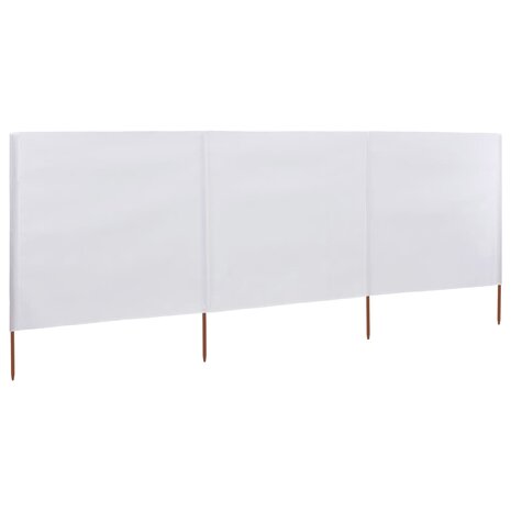 Windscherm 3-panelen 400x120 cm stof wit  1