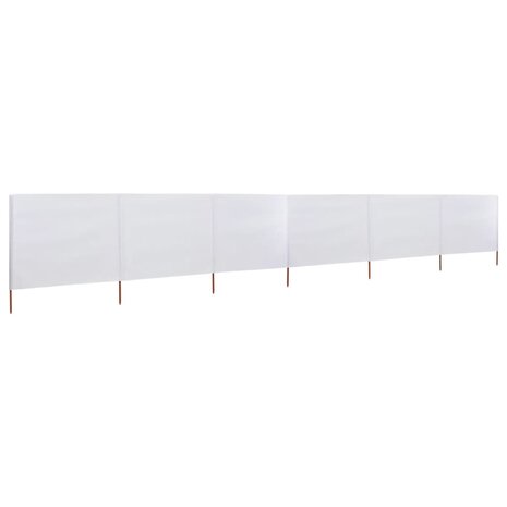 Windscherm 6-panelen 800x80 cm stof wit 1