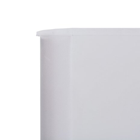 Windscherm 6-panelen 800x80 cm stof wit 4