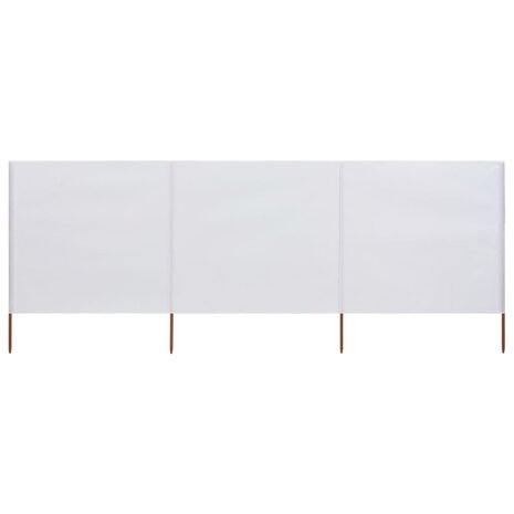 Windscherm 3-panelen 400x80 cm stof zandwit 1