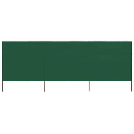 Windscherm 3-panelen 400x80 cm stof groen 1