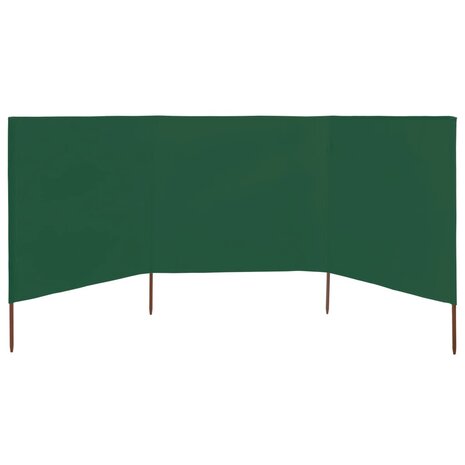 Windscherm 3-panelen 400x80 cm stof groen 3
