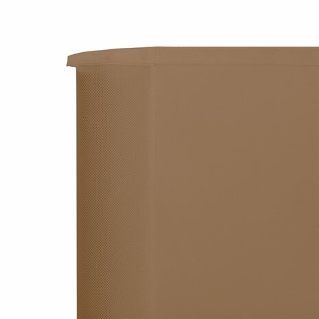 Windscherm 3-panelen 400x80 cm stof taupe 4